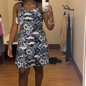 Kyodan Black and White Floral Mini Dress